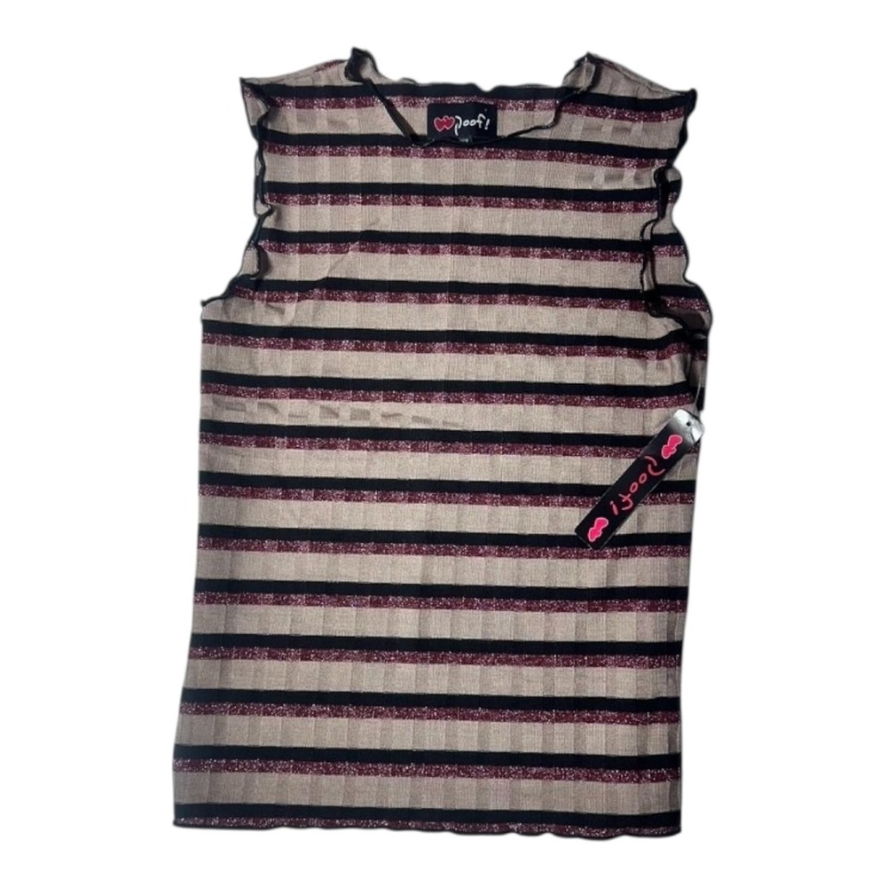 NWT Poof Striped Muscle Tank Size Large - Picture 7 of 13